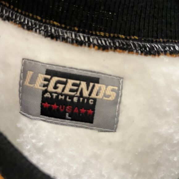 VTG Legends Athletic University of Texas UT Embroidered Ringer Sweatshirt Size L - Picture 5 of 11